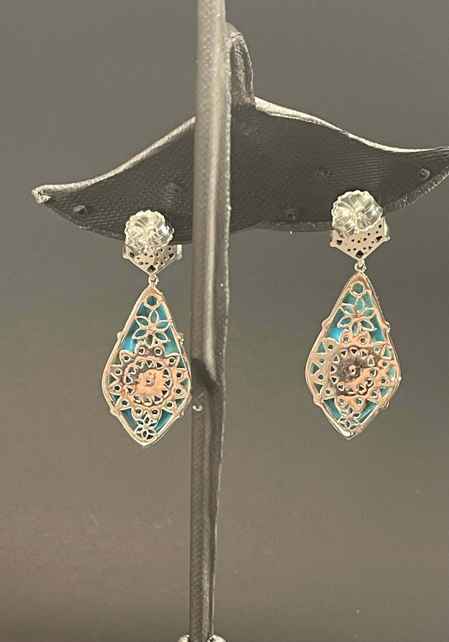 Onyx and Turquoise Earrings