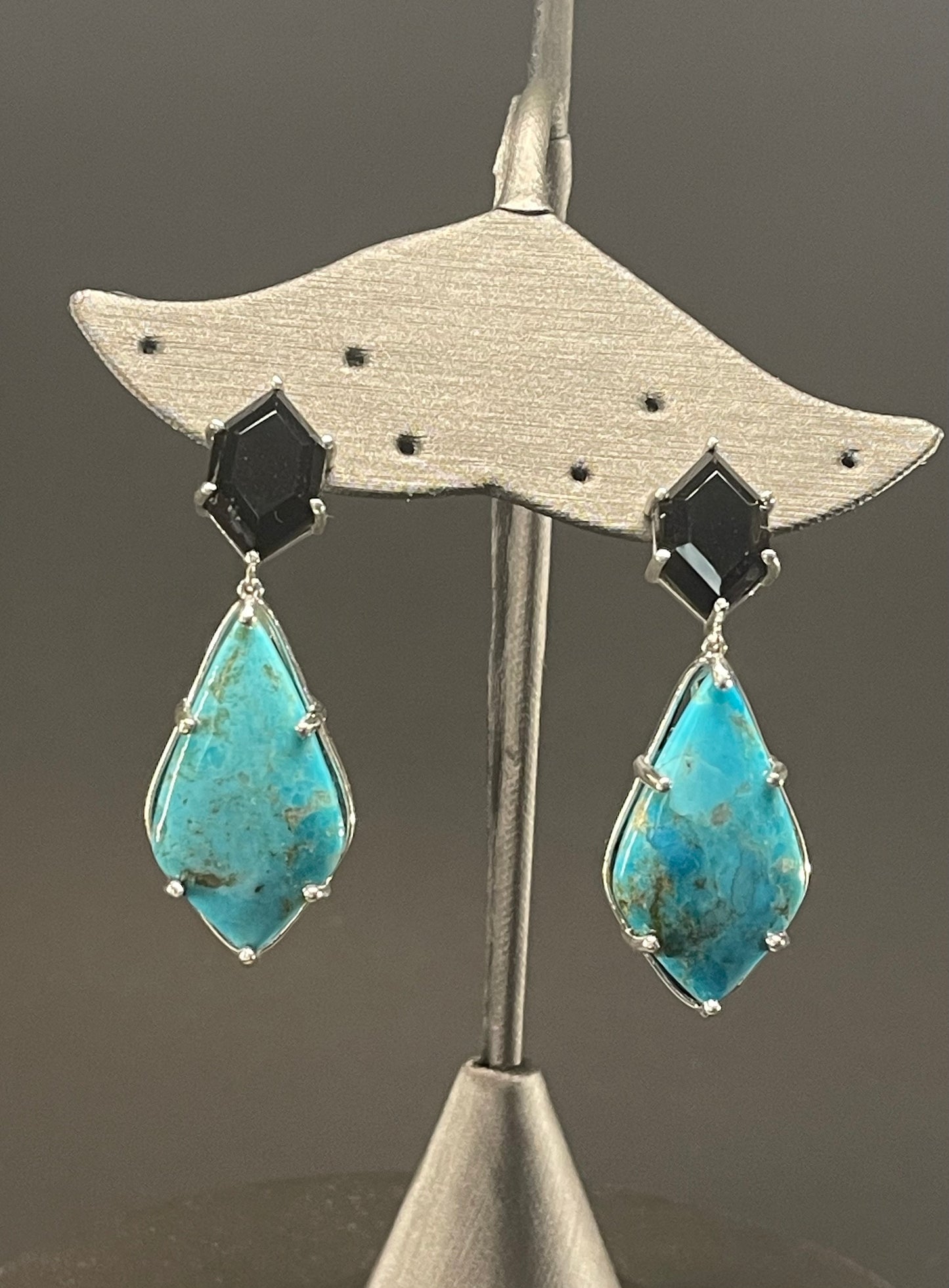 Onyx and Turquoise Earrings