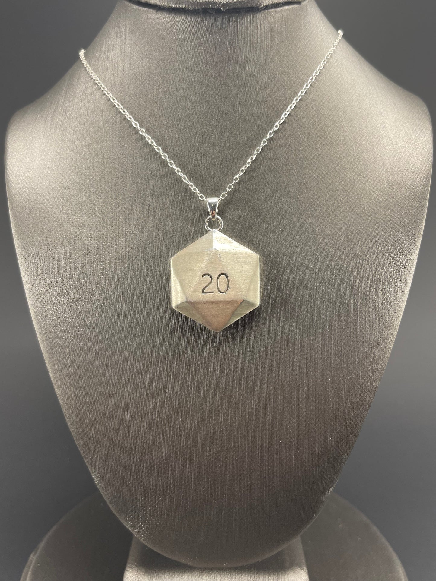 D20 Sterling Silver Pendant